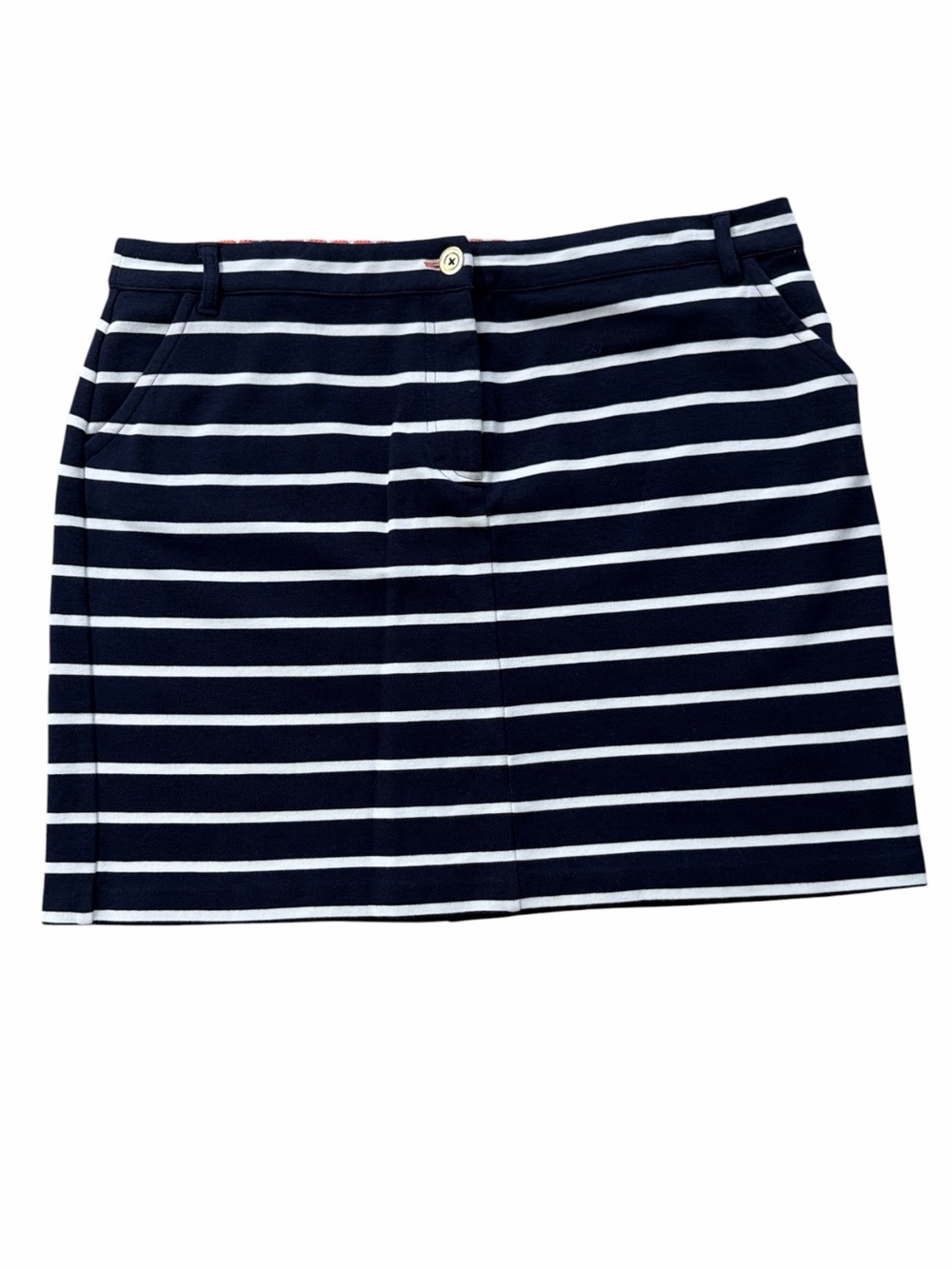 Boden Navy and White Striped Women's Skirt